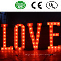 High Quality LED Front Lit Iron Bulb Letter Sign